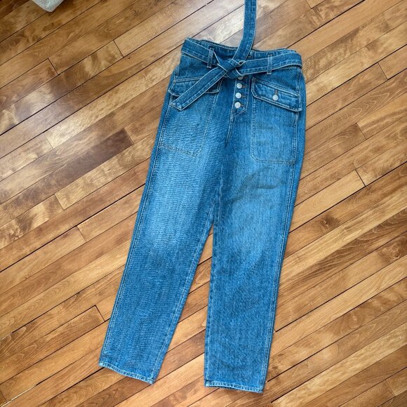 Veronica Beard Denim - Veronica Beard Rinley Cropped Straight Leg High Rise Jeans - Size 26